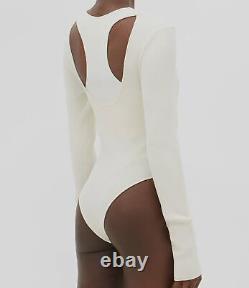 Bodysuit en tricot superposé découpé Gyda de couleur ivoire pour femme Gauge81, taille S, à 390€.