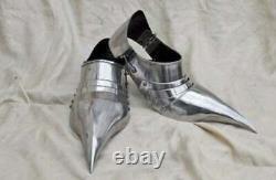 Chaussures Medieval Collectionnables En Acier 18 Calibres Armure Chaussures De Combat Sabaton Handmade