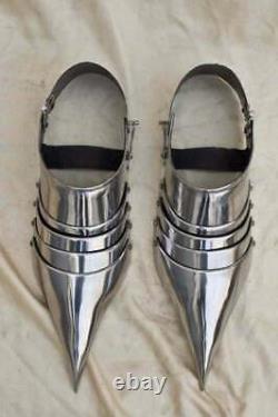 Chaussures Medieval Collectionnables En Acier 18 Calibres Armure Chaussures De Combat Sabaton Handmade