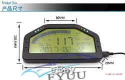 Course Dash Voiture Universel Obd2 Bluetooth Tableau De Bord LCD Gauge Numérique À 7000rpm