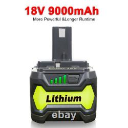 Ensemble de 4 piles RYOBI P108 18V One+ Plus à haute capacité de 9,0 Ah, lithium 18 volts.