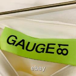 Gauge81 Blanc Femme Shift Une Épaule Sans Manches Taille De La Robe Uks New Rrp400