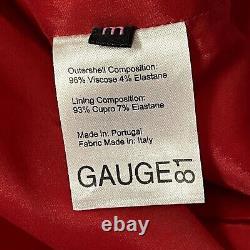 Gauge81 Femmes Des T.n.-o. Charras Une Épaule Mini Robe En Rouge Ardent Taille Moyenne