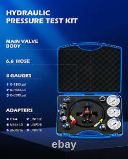 Kit de charge d'accumulateur d'azote hydraulique OMT avec 3 jauges 1300 3500 5500 psi