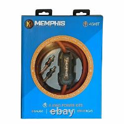 Memphis Audio 4gkit 4-gauge Amp Kit D'installation Avec Support Anl Fuse Avec Un 200a