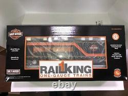 Mth Railking One/g Gauge Harley Davidson Flat Car Withtrailer 70-76031 New In Box