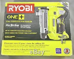 Nib Ryobi 18 V One + Airstrike 23-gauge Sans Fil Pin Cloueur P318 Seul Outil