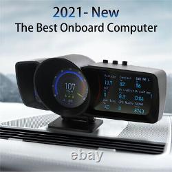 Obd2+gps Hud Gauge Car Digital Head Up Display Speedometer Turbo RPM Alarm Temp
