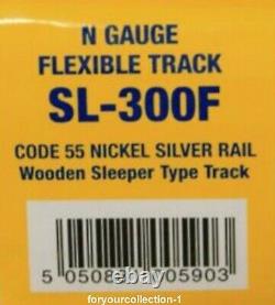 Peco Sl-300f N Gauge Code 55 Flexible N/silver Track One Box De 30 36 Longueur