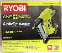 Ryobi One + Air Strike Technology P360 18v Couronne Étroit Agrafeuse De Calibre 18 Nouveau