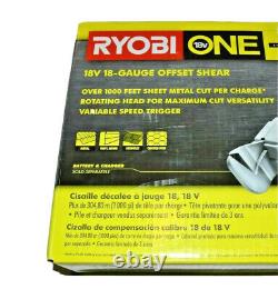 Ryobi P591 One+ 18v 18 Gauge Offset Shear Sheet Metal Saw (tool Only) Sans Fil