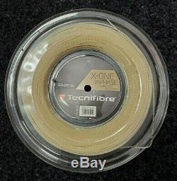 Tecnifibre X-one Biphase 15l Jauge 1.35mm 660' 200m Tennis String Reel Natural
